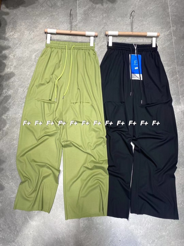 【F】 Korean version slim elastic waist with holes casual pants 1519\hbx