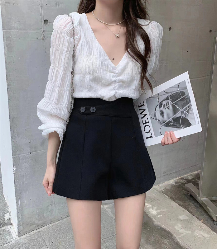[Siebel sibeier] high waist versatile casual shorts 9501\xj