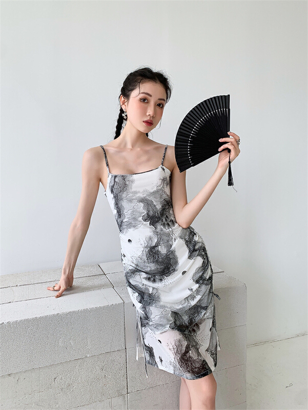 [AC] new Chinese cheongsam retro national style suspender dress 7065\jj