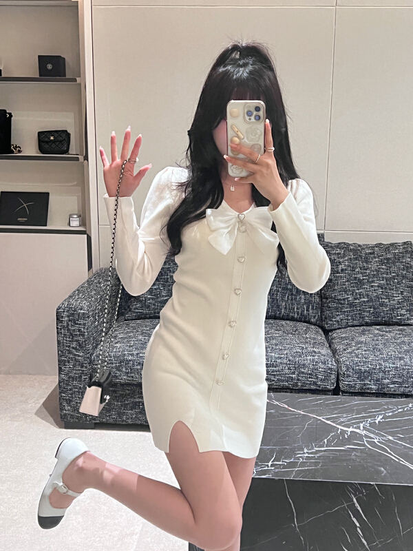 New year in early spring! [CXI] sheer bow thin knitted dress (without Brooch) ys1-1616\wpl