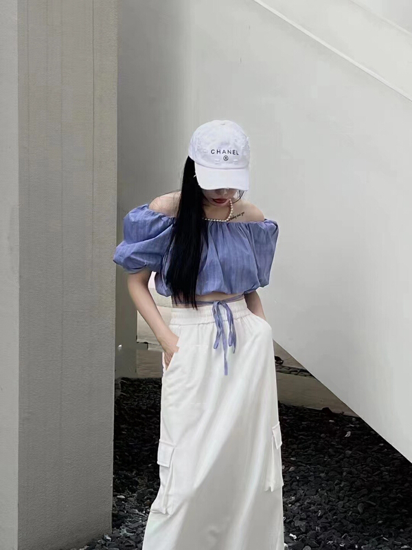 [lidada] off shoulder bubble sleeve shirt 2481\hbx