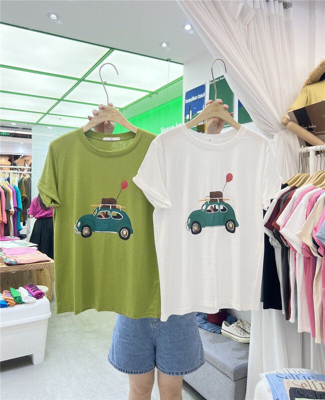 [1986] fashion casual car printed short sleeve T-shirt f2993\lsl