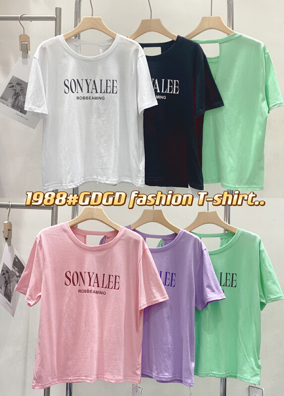 [gdgd] letter printing careful machine design Short Sleeve T-shirt 1988\wtt