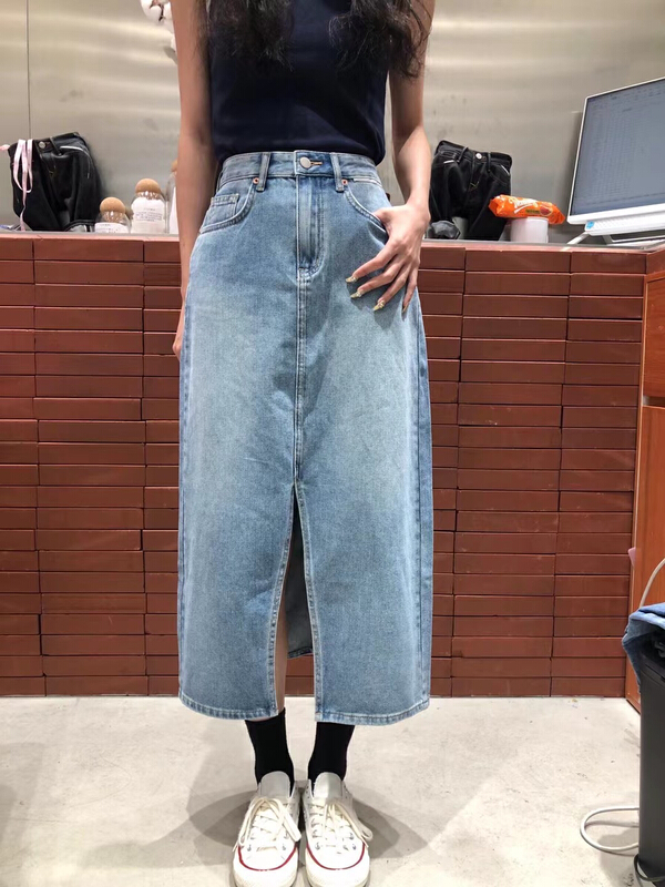 [buyer's strict selection - Babu] fashion split trend denim skirt 81239\cl