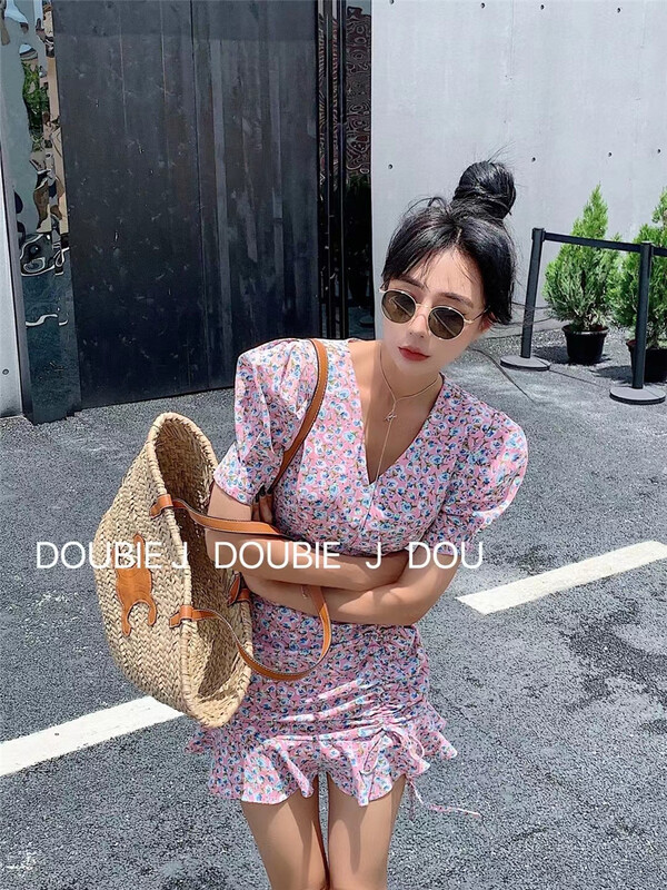 [double.j] Korean Style Floral drawstring dress (skirt only) 1875\pcz