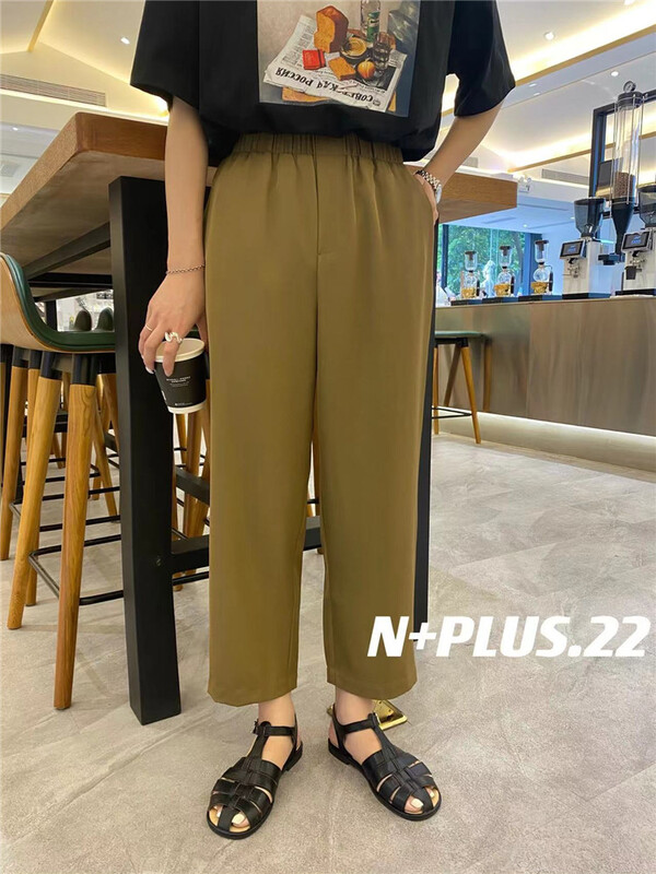 [n+plus] comfortable and versatile basic casual pants 22079\ozq