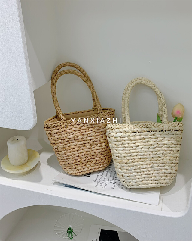 [words below] heavy industry straw woven versatile handbag y09-227\cyq