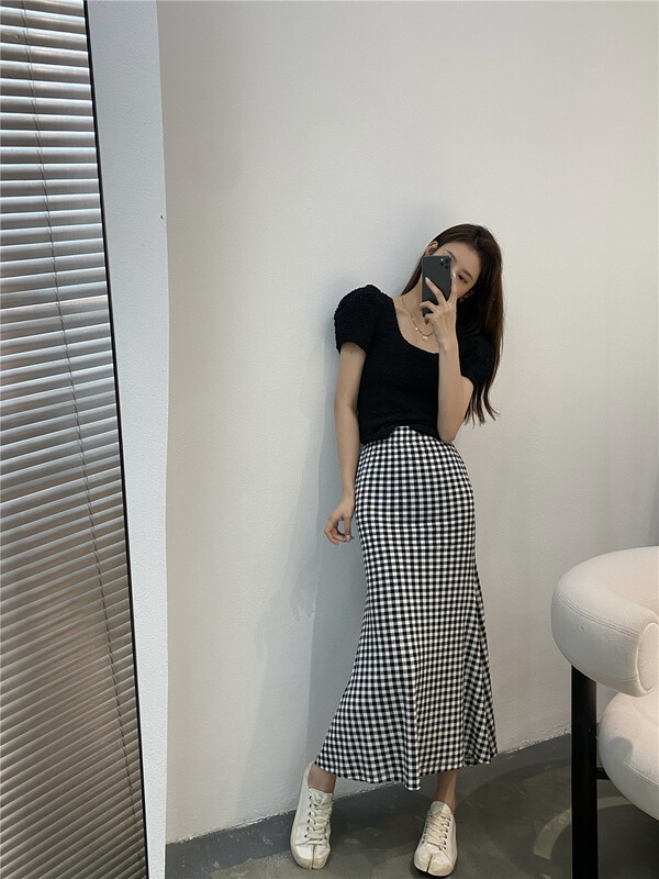[modern 197] flower fashion temperament skirt 7081\gyj