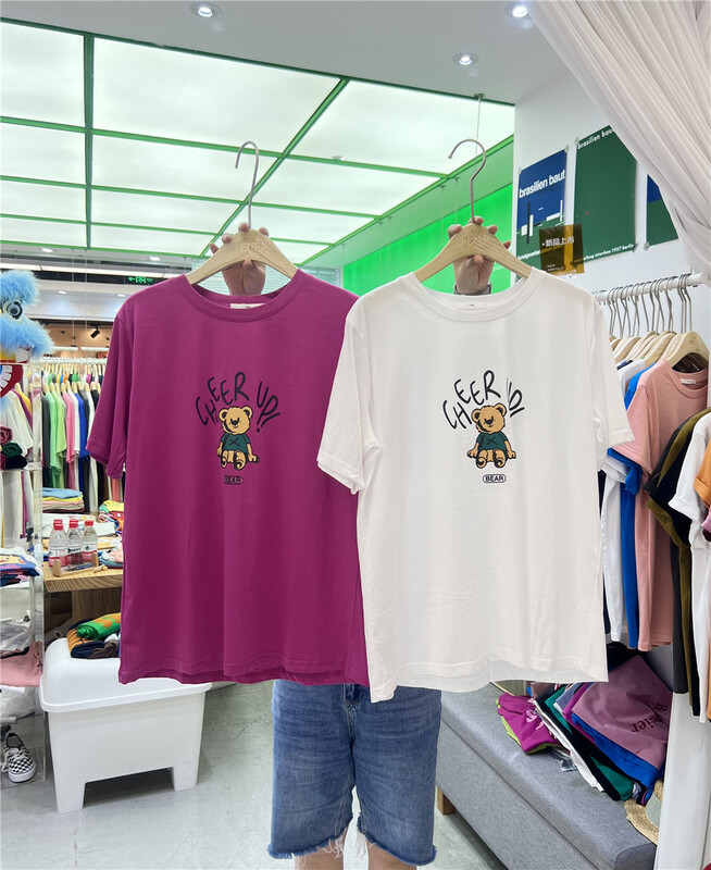 [1986] graphic print comfortable short sleeve T-shirt f2112\lsl