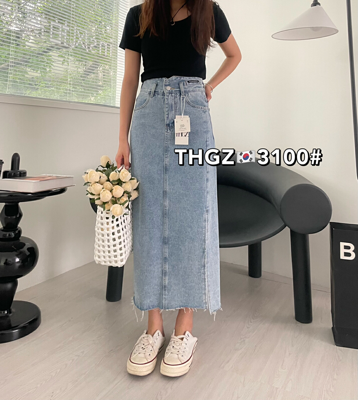 [fairy tale princess] high waist irregular slit skirt 3100-5\hjy