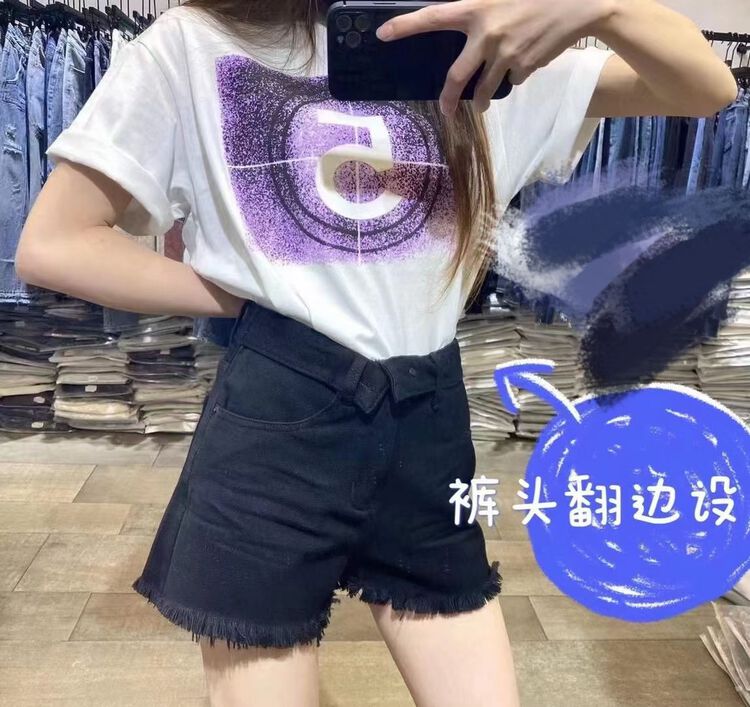 [x2d2] simple design fashion denim shorts st6088\wtt
