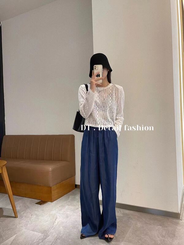 [DT] elastic waist loose fashion casual pants (with belt) l8087\wpl