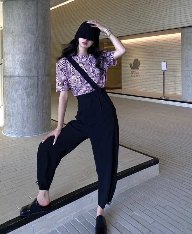 New year in early spring! [f (x)] Korean simple and versatile pants (without shoulder strap) ys1-k2301\ozq