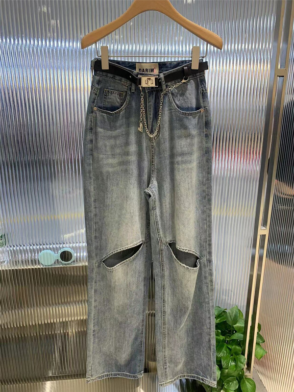 [o not 1] Street trend progressive distressed jeans (without belt) n785\lsw