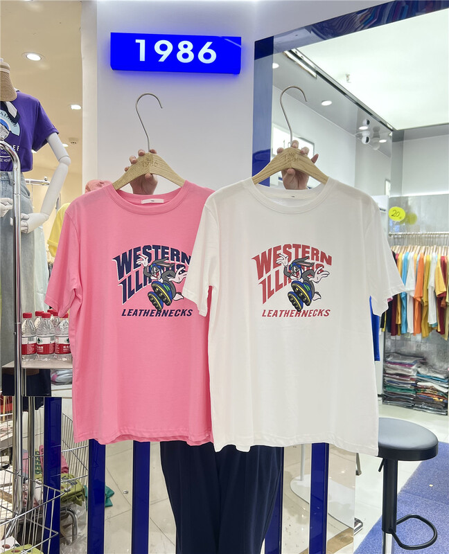 [1986] cartoon Bugs Bunny printed loose short sleeve T-shirt f3707\lsl