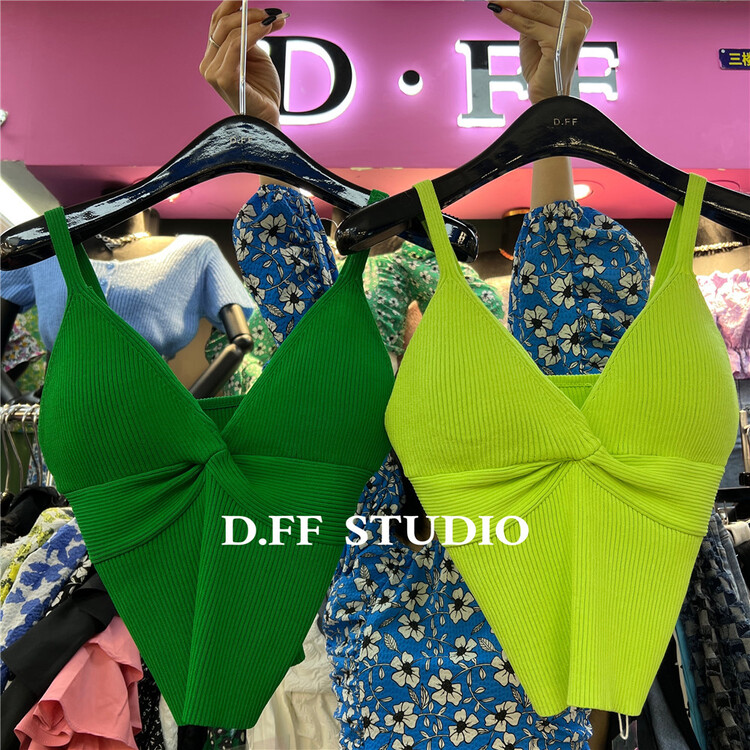 New in early summer! [d.ffstudio] Korean style pure desire to wear fashionable comfortable vest / sling 781\wtt