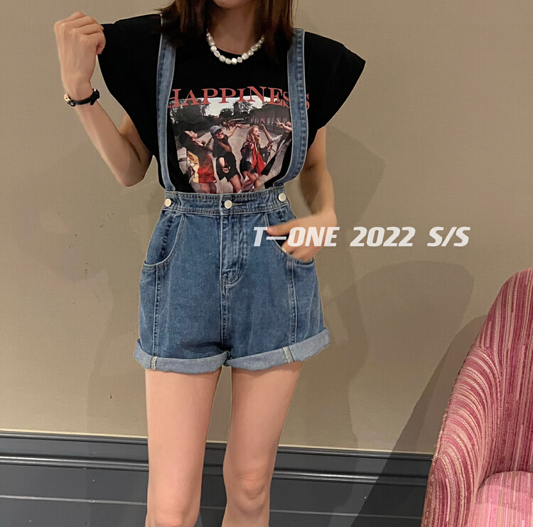 Original price 73.32! [t one] Korean skinny western style denim shorts 9128\lsl