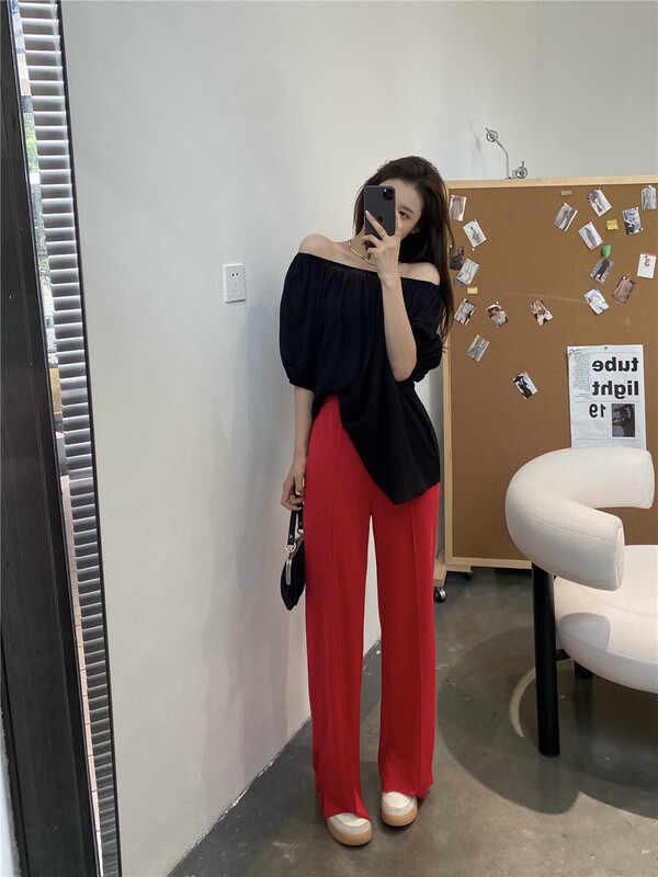 [modern 197] slim off shoulder versatile shirt 5600\gyj