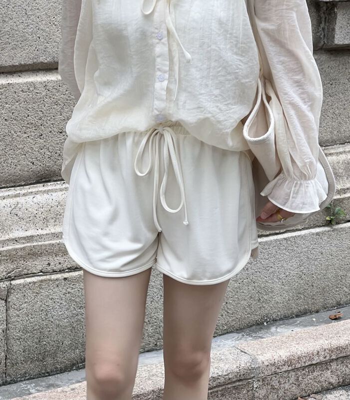 [kJ] Korean version simple elastic waist casual shorts (excluding matching) 3303\zxl