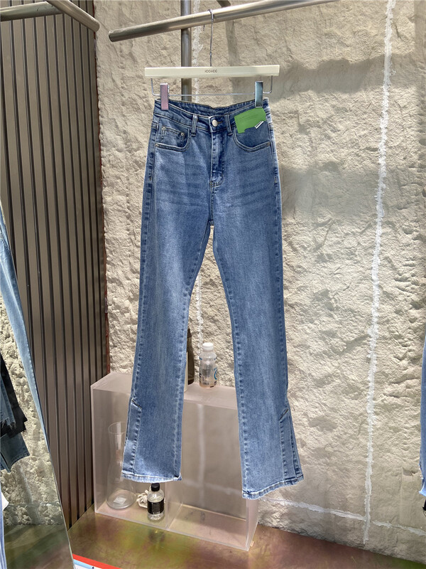New year in early spring! [icciicc] Korean design waist GREEN LABEL JEANS 900222\cls