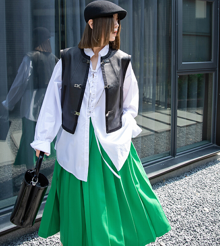 [myallin] Korean style pleated commuter skirt d8056\ozq
