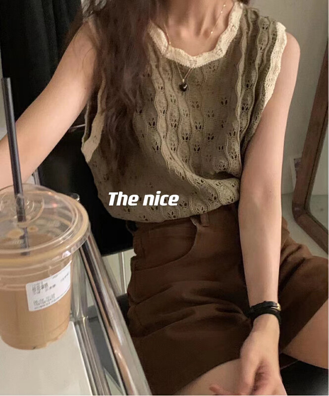 [the nice] round neck contrast edge vest vest vest 00352\hjy