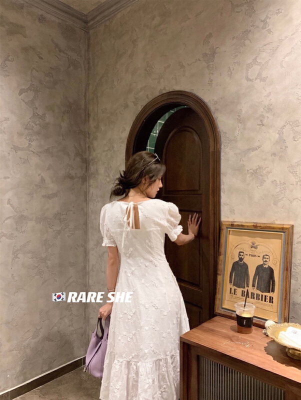 [rare she] Korean style three-dimensional Crochet Cotton Embroidered Dress 5298\lsw
