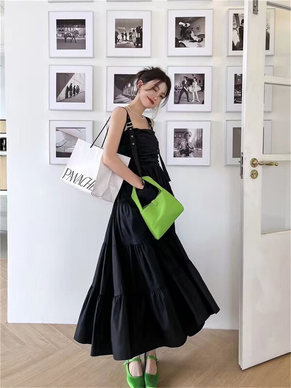[dawg king] Korean sleeveless Pleated Dress d9553\wtt