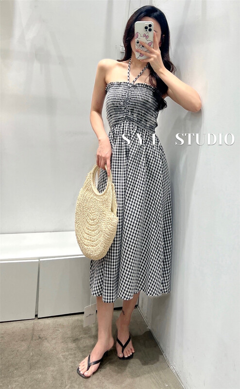 [SYL] Strapless Plaid lady dress 5293\l