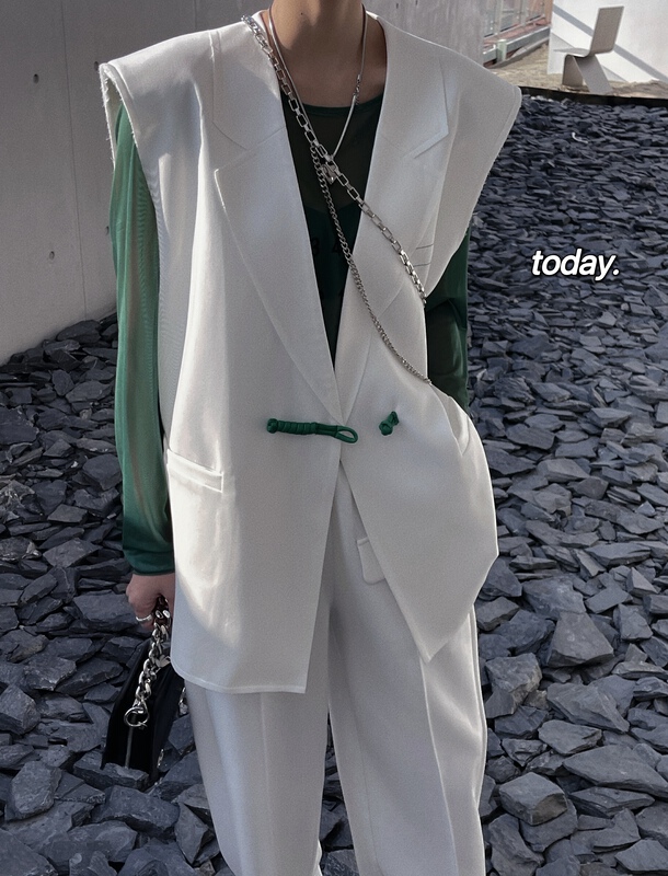 Cxdhh/ new year in early spring! [ly1964] Korean version V-neck simple vest ys1-xc8-6200\xj