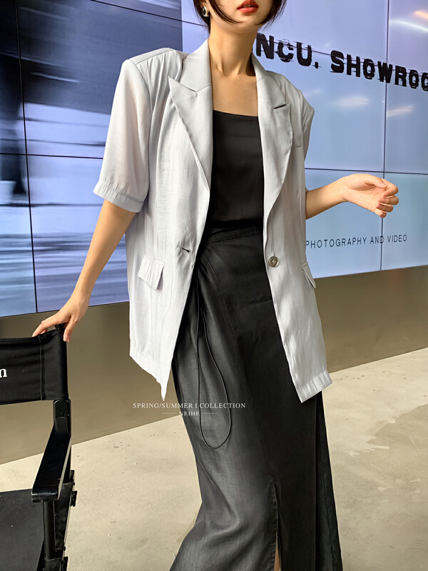 [neihe] thin commuting shoulder pad Blazer suit 11539