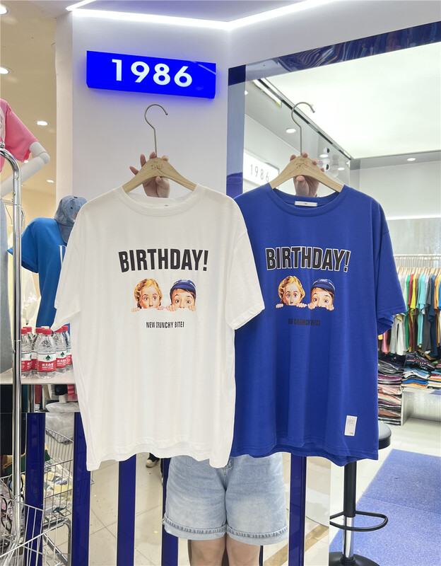 [1986] printed letters versatile short sleeve T-shirts (only short sleeve T-shirts) 1909\lsl