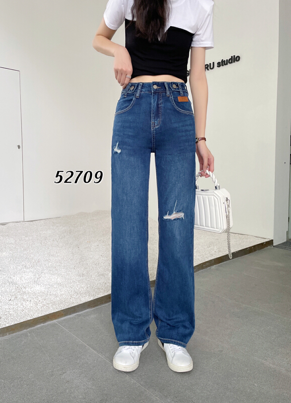 [okd] solid washed versatile jeans 52709\zxl
