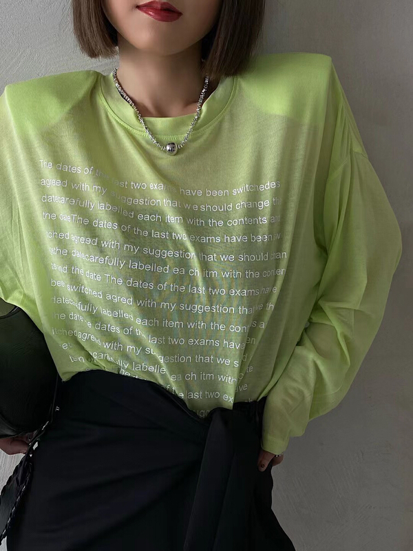 [Yuanxi] Tiansi letter sunscreen long sleeve T-shirt a6079\lsl