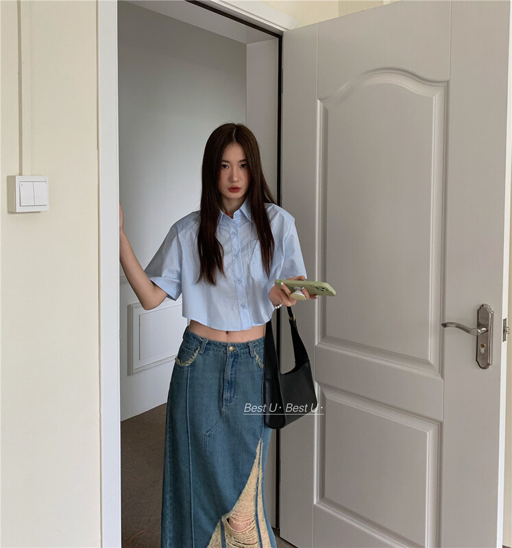 [best u] simple Korean slim shirt 56170\lsw