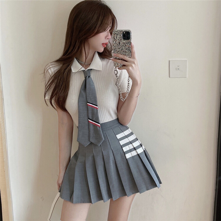 [Bingbing] thread slim slim shirt (with tie) ys1-8328\xyj
