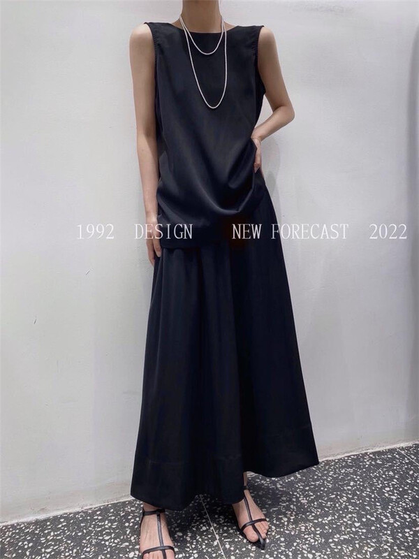 [1992] loose solid color simple versatile skirt 3861\xyj