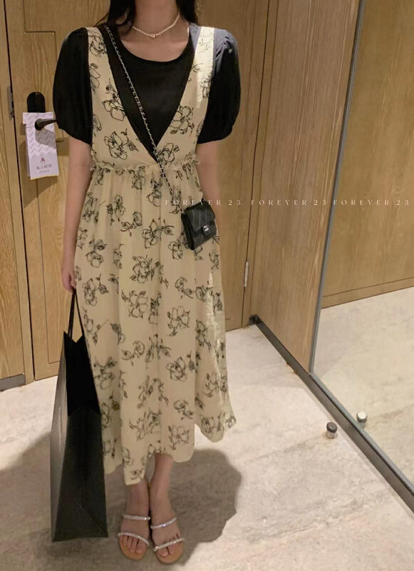 [forever23] simple and versatile blouse + temperament fashion dress set 812\hjy