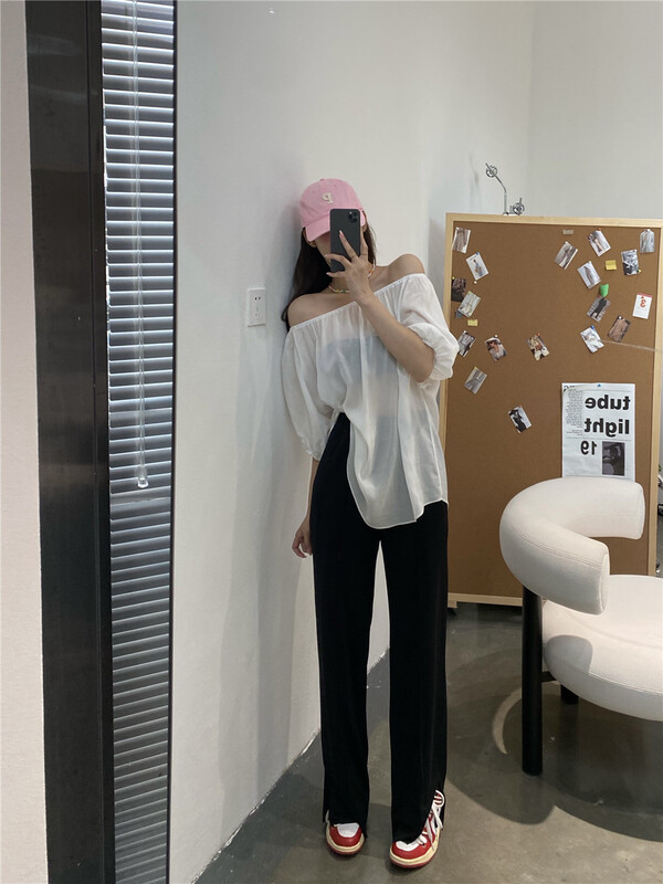 [modern 197] straight tube loose fit casual pants 81130\lsl