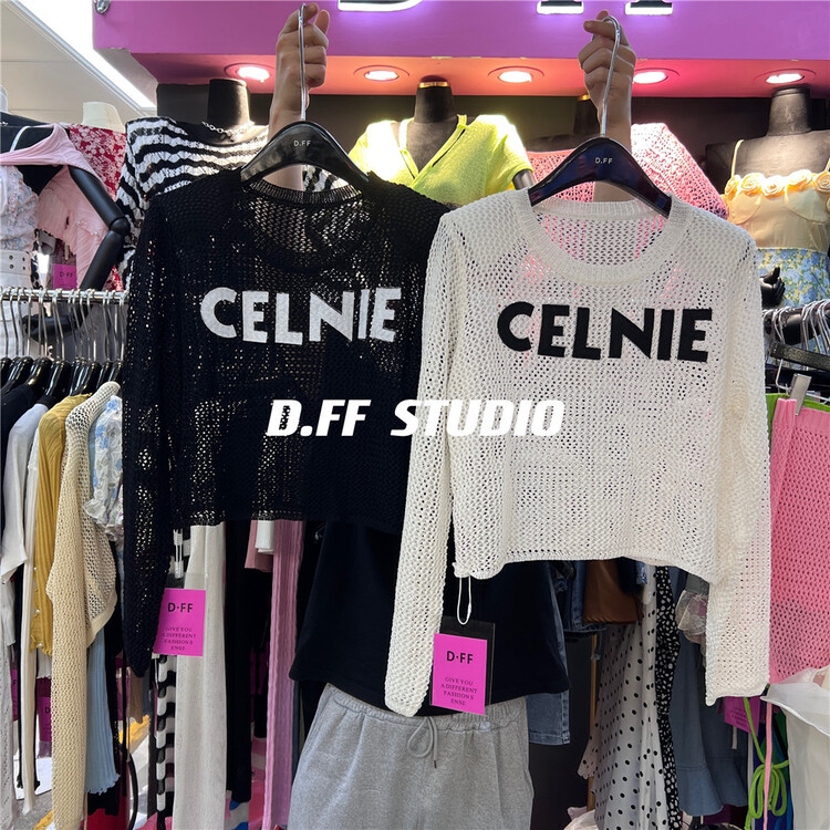 [d.ffstudio] shoulder pad letter printed T-shirt 1232\wtt