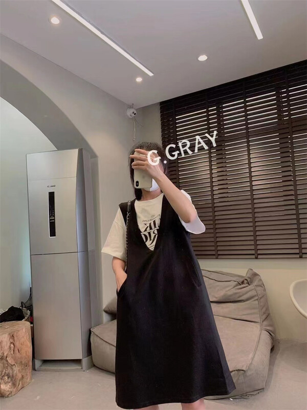 [Xiaodong home] loose and fake two pieces of casual dress 1122\l