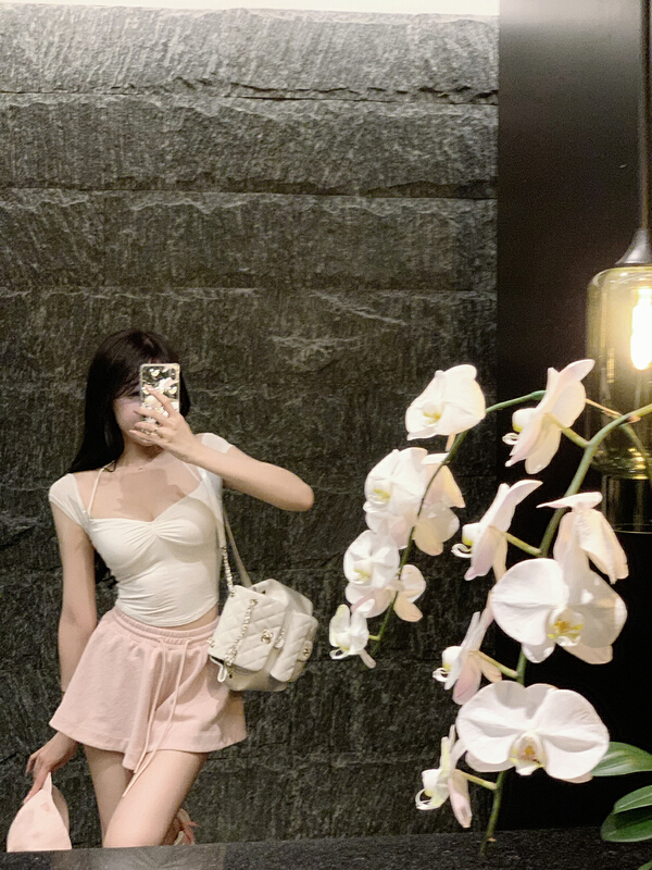 [Amanda] versatile slim elastic waist casual shorts 9667\pcz