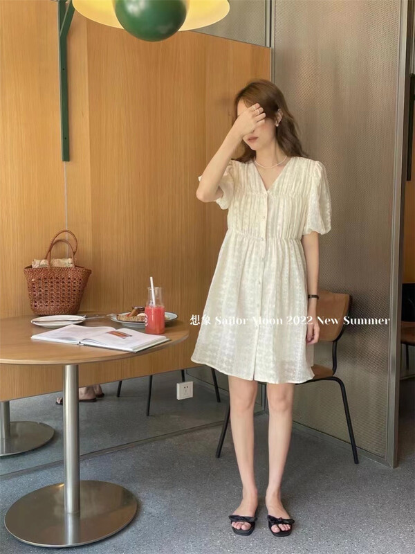 [imagine sailormoon] Korean lace hook and button dress 88657\xyy