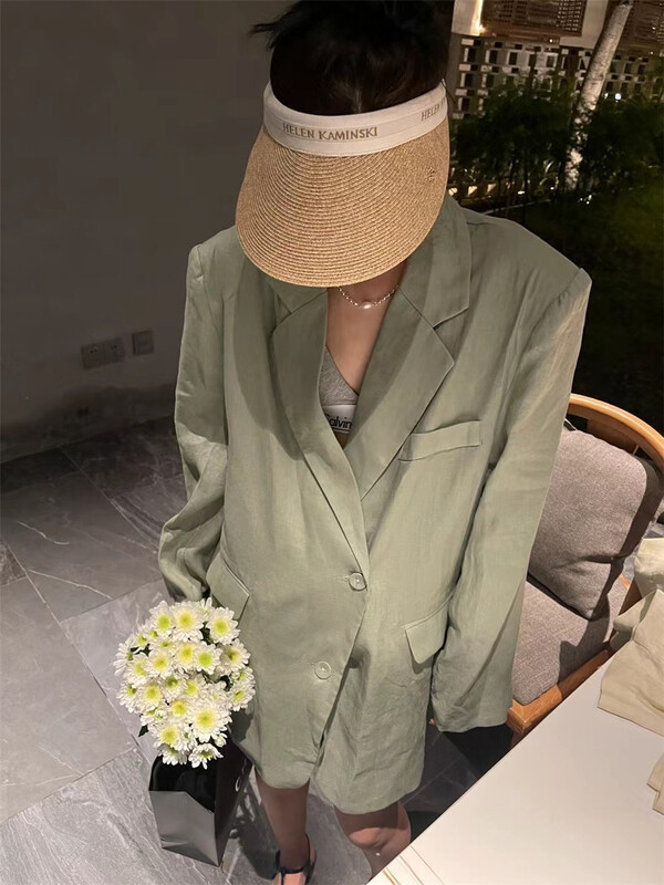 [miss coffee] long sleeve breasted suit + casual pants set 6866\xyj