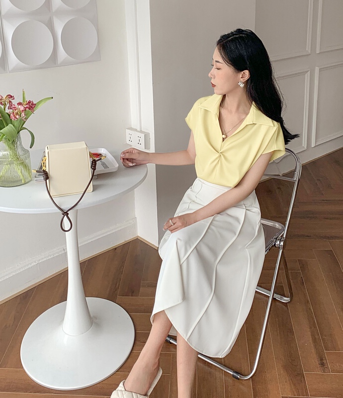 In early summer! [Hanna inclusive] commuter style versatile shirt 8153\xj
