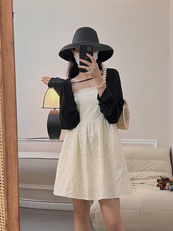 [Zoe Zoe] Korean texture Printed Dress (excluding CAPE) ys1-c1069\zjy