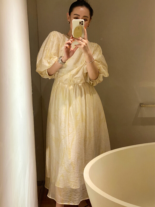 [cottoncandy] elegant temperament Tiansi waist dress 22s558\xj