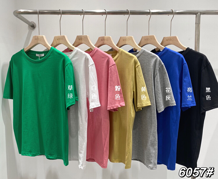 [Mido] Korean net candy loose short sleeve T-shirt 6057\lsl