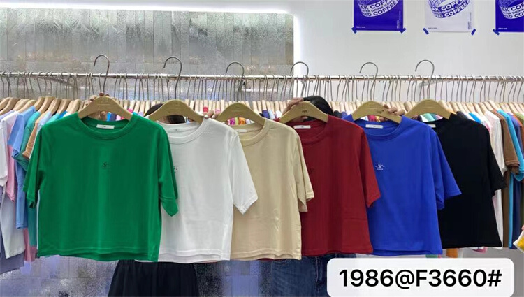 [1986] simple casual short small letter short sleeve T-shirt f3660\lsl