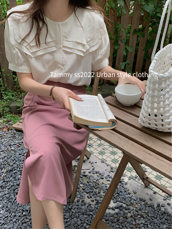 [Tammy] age reducing versatile loose simple shirt 63118\l